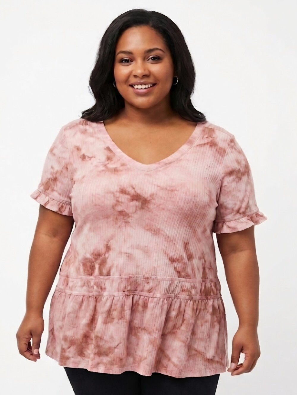 Lane Bryant Puff Sleeve Peplum Top